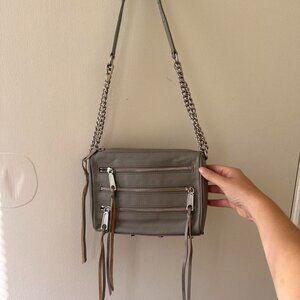 Rebecca Minkoff Mini 5 Zip Crossbody Gray
